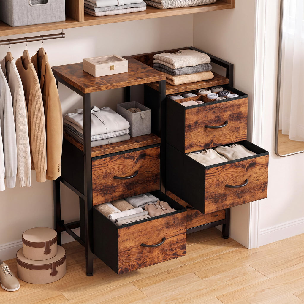 Rustic Brown 5 Drawer Dresser D833617