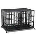 42 Inch Heavy Duty Metal Dog Crate with Divider I856