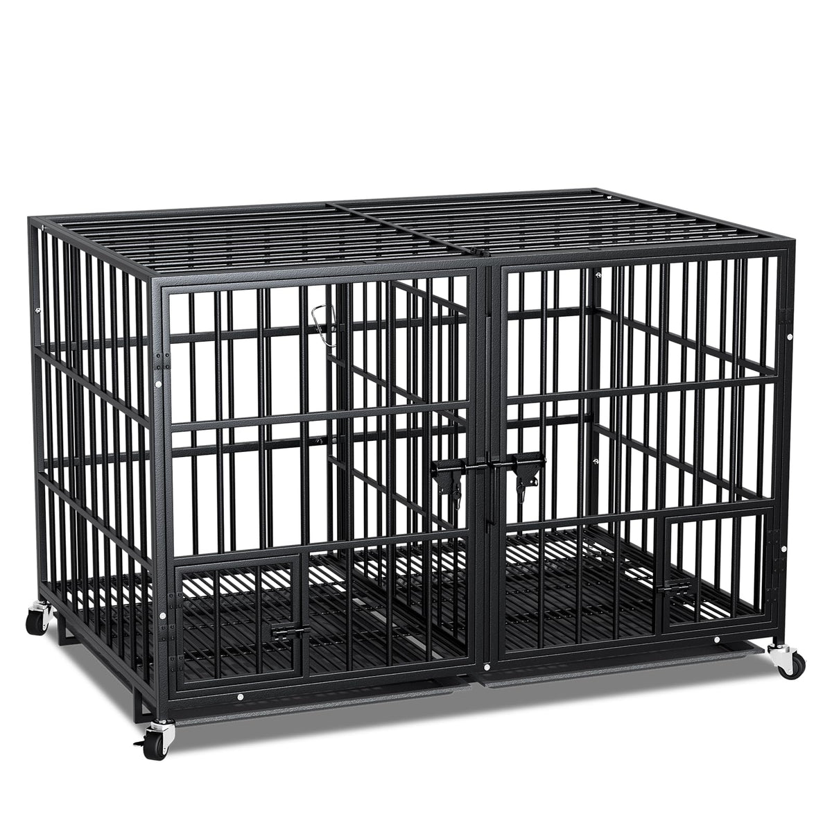 42 Inch Heavy Duty Metal Dog Crate with Divider I856
