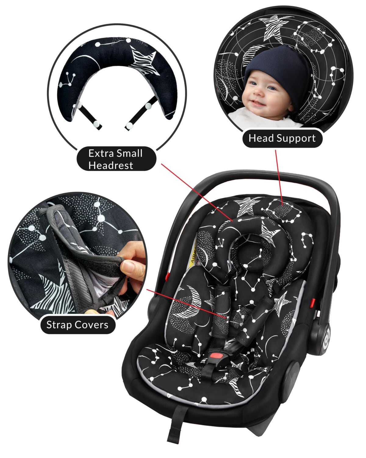 Infant Car Seat Insert with Removable Cushion X6046