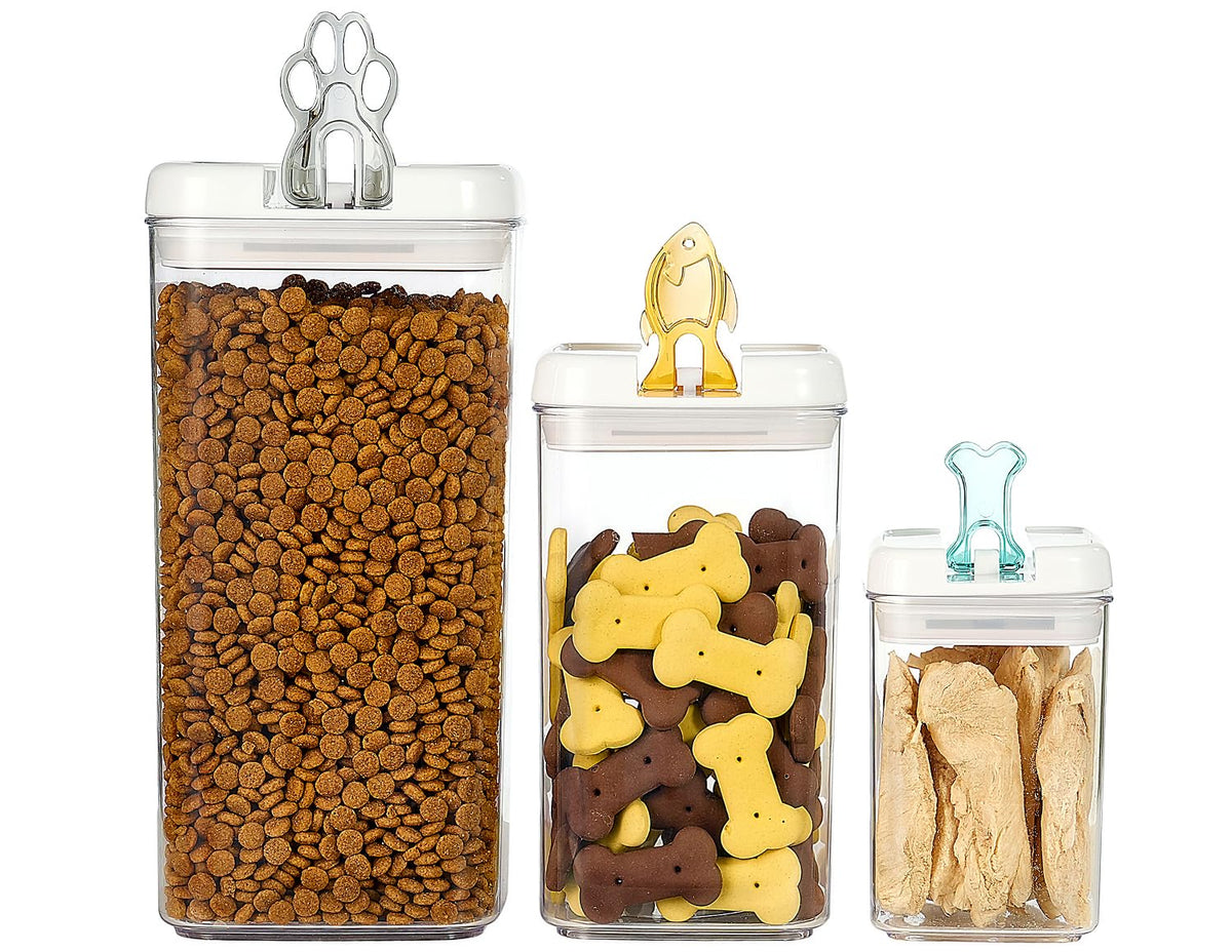 Airtight Pet Food Container with Flip Top Handles Q298937