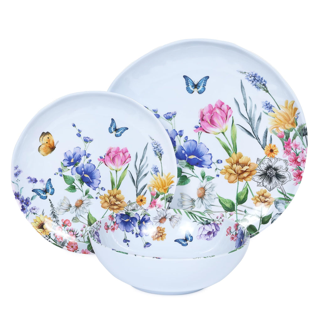 12-Piece Melamine Dinnerware Set Y17139