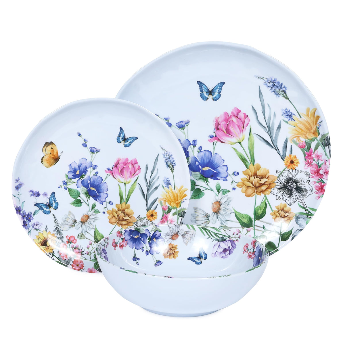 12-Piece Melamine Dinnerware Set Y17139