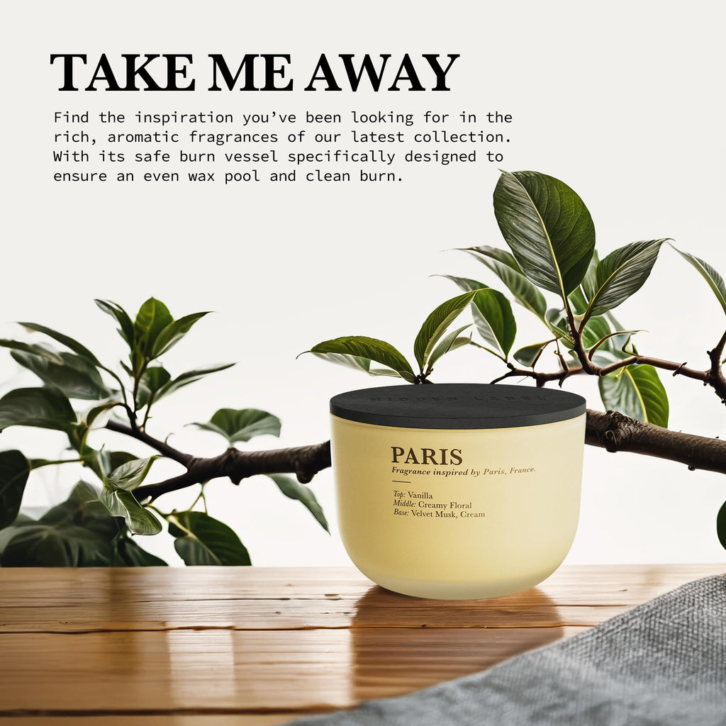 Vanilla Cream Scented Candle, 16 oz, 3-Wick Soy Wax D946