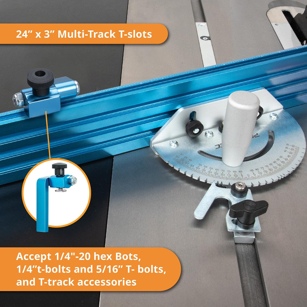 Table Saw Miter Gauge with 27 Angle Stops and T-Slot Miter Bar O329190
