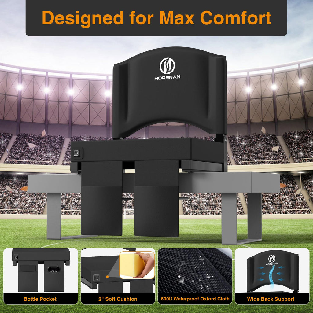 Heated Stadium Seats for Bleachers with Back Support A55294