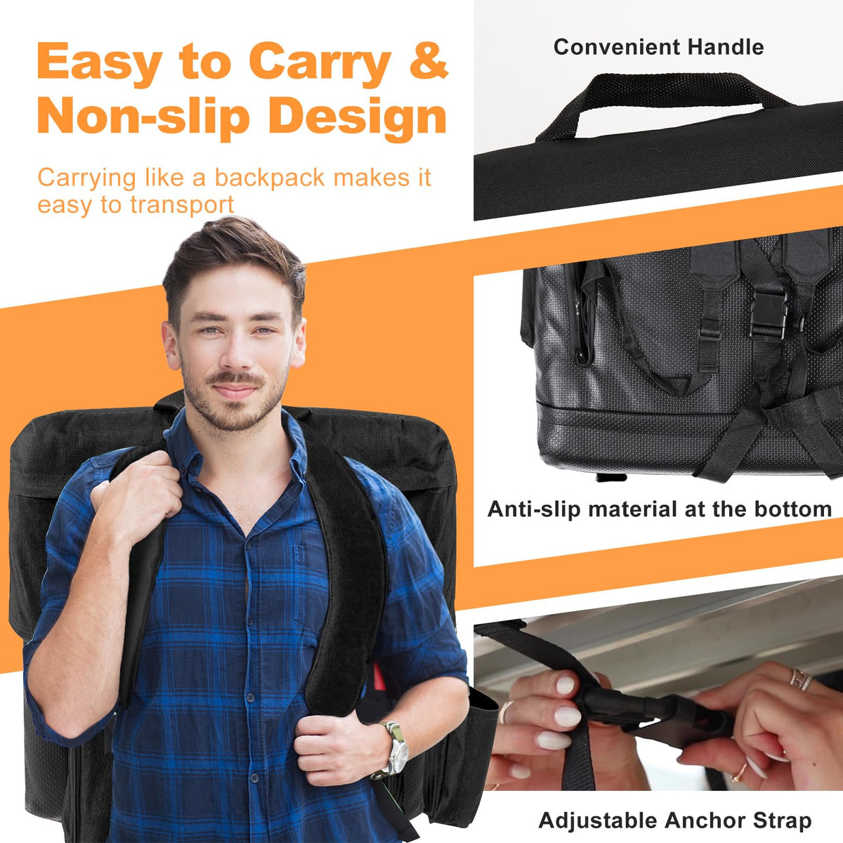 Folding Stadium Seat with Back Support and Armrests V9429