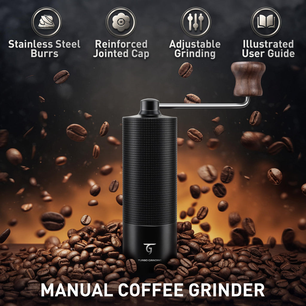 Manual Coffee Grinder with Stainless Steel Conical Burr V81362