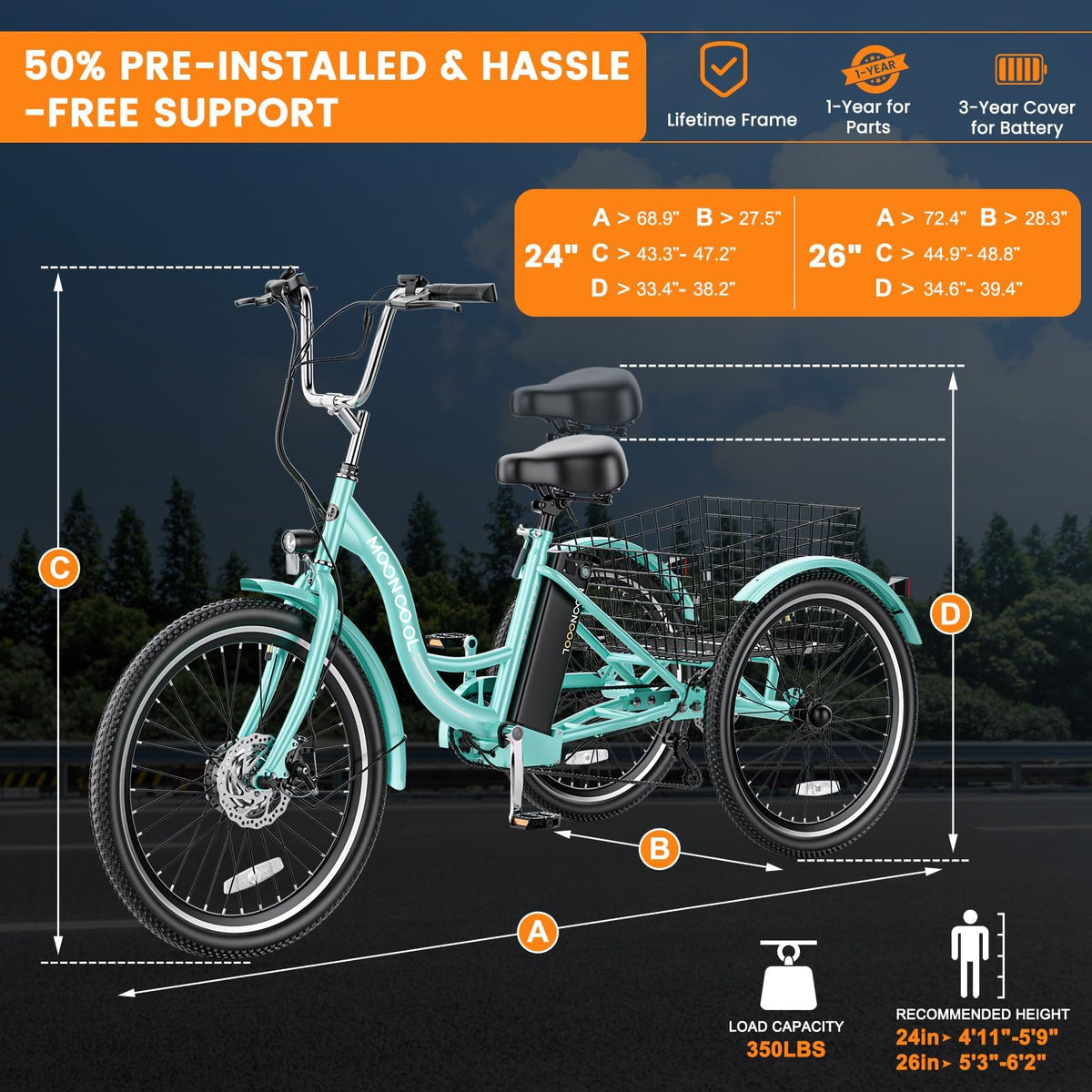 3 Wheel Electric Bike for Adults M211723