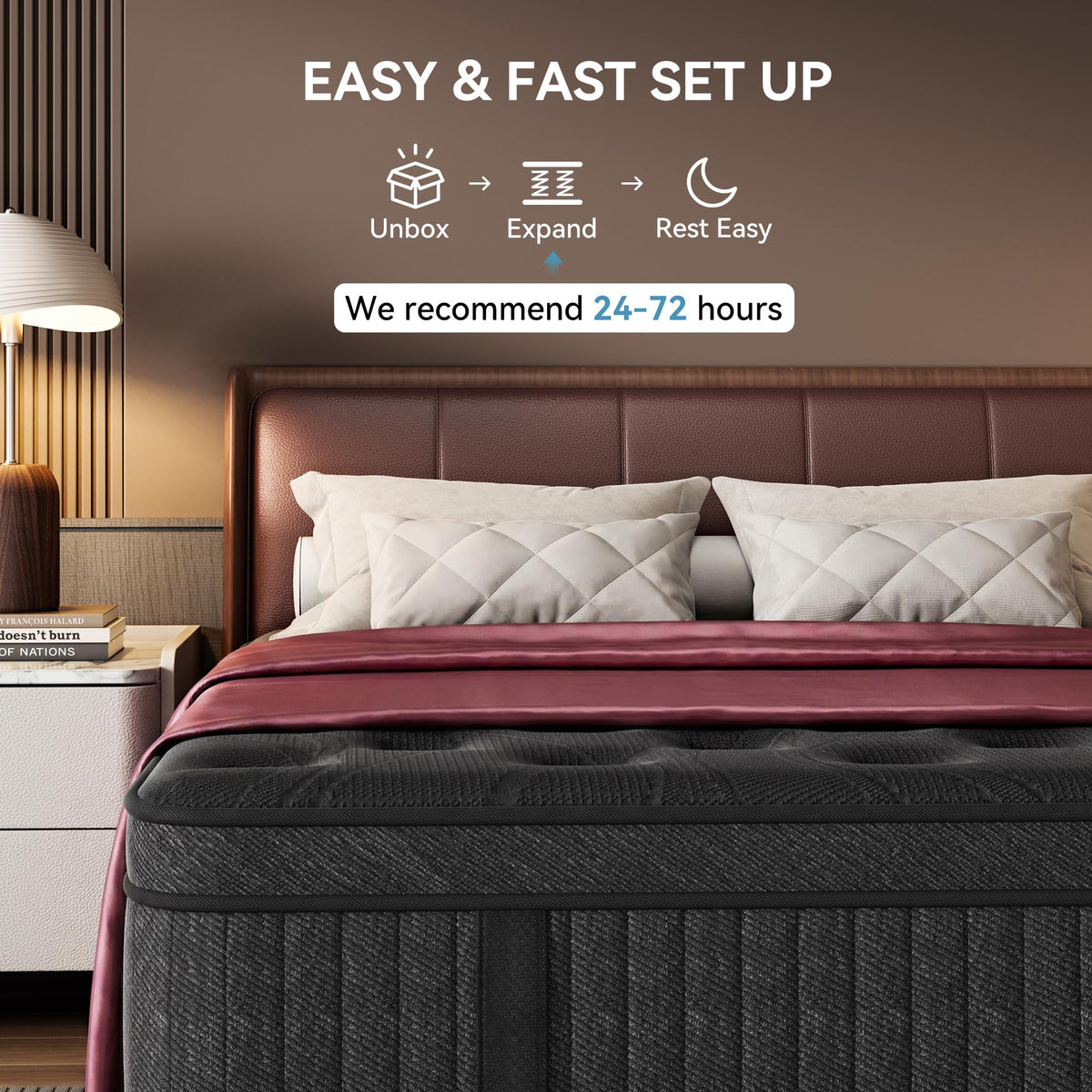 Queen 14 Inch Hybrid Spring Medium Firm Mattress B2932