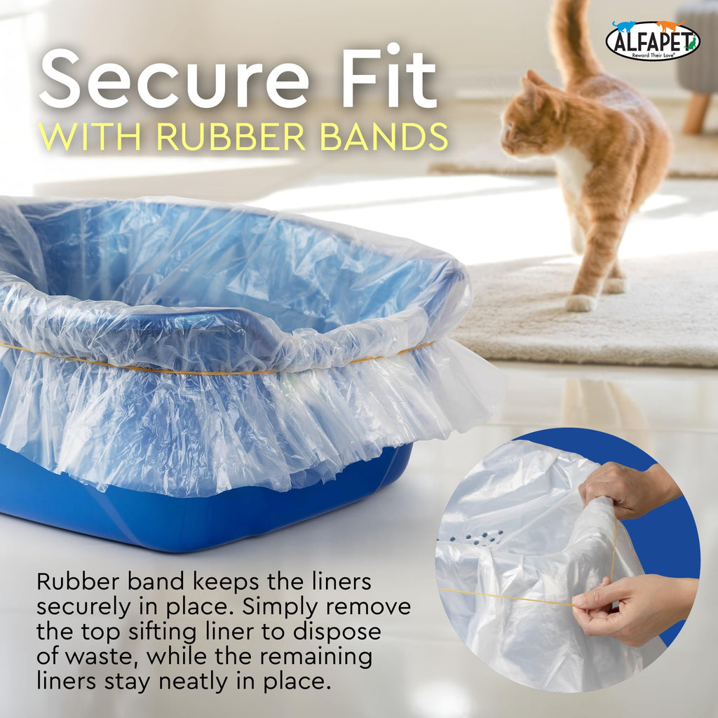 Extra Giant 60 Count Tear-Resistant Waterproof Cat Litter Box Liners G23425