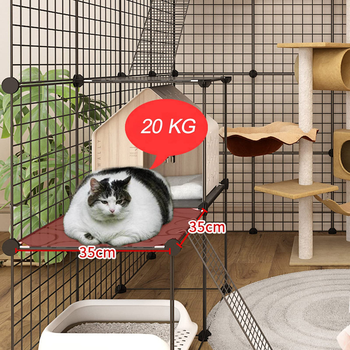 Metal Wire Small Animal Cage 147 * 75 * 110cm C997631