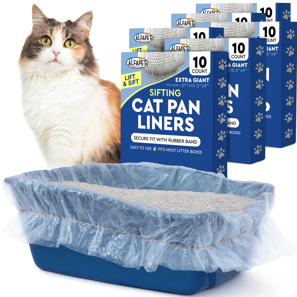Extra Giant 60 Count Tear-Resistant Waterproof Cat Litter Box Liners G23425
