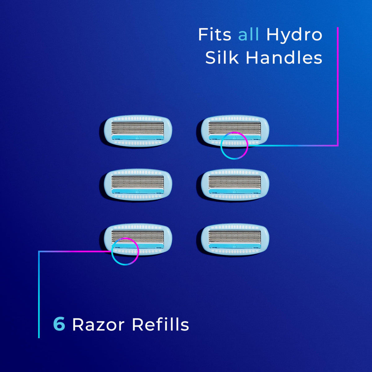 5-Blade Moisturizing Razor Refills, 6 Count G964
