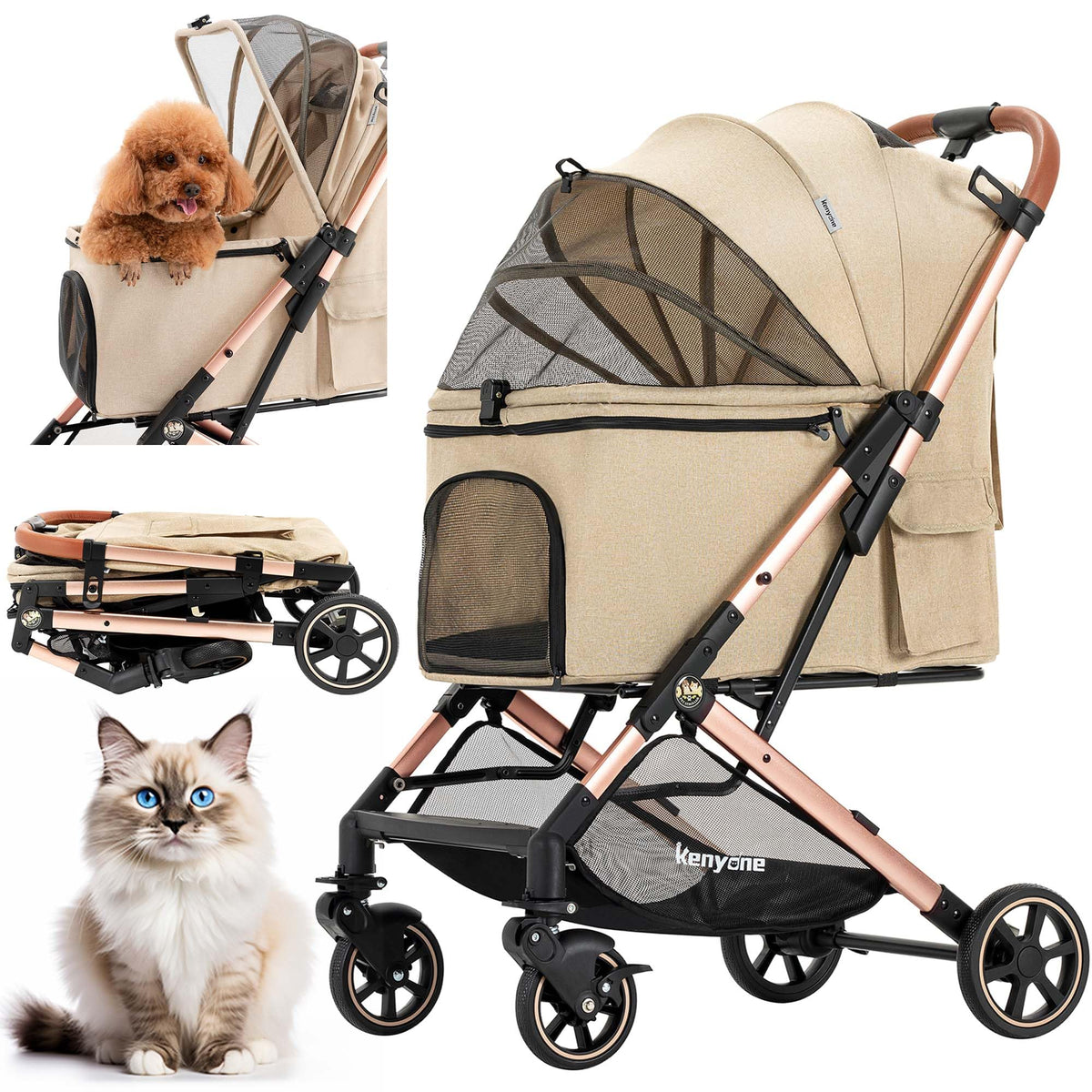 Medium Dog Stroller with Detachable Mesh H5900