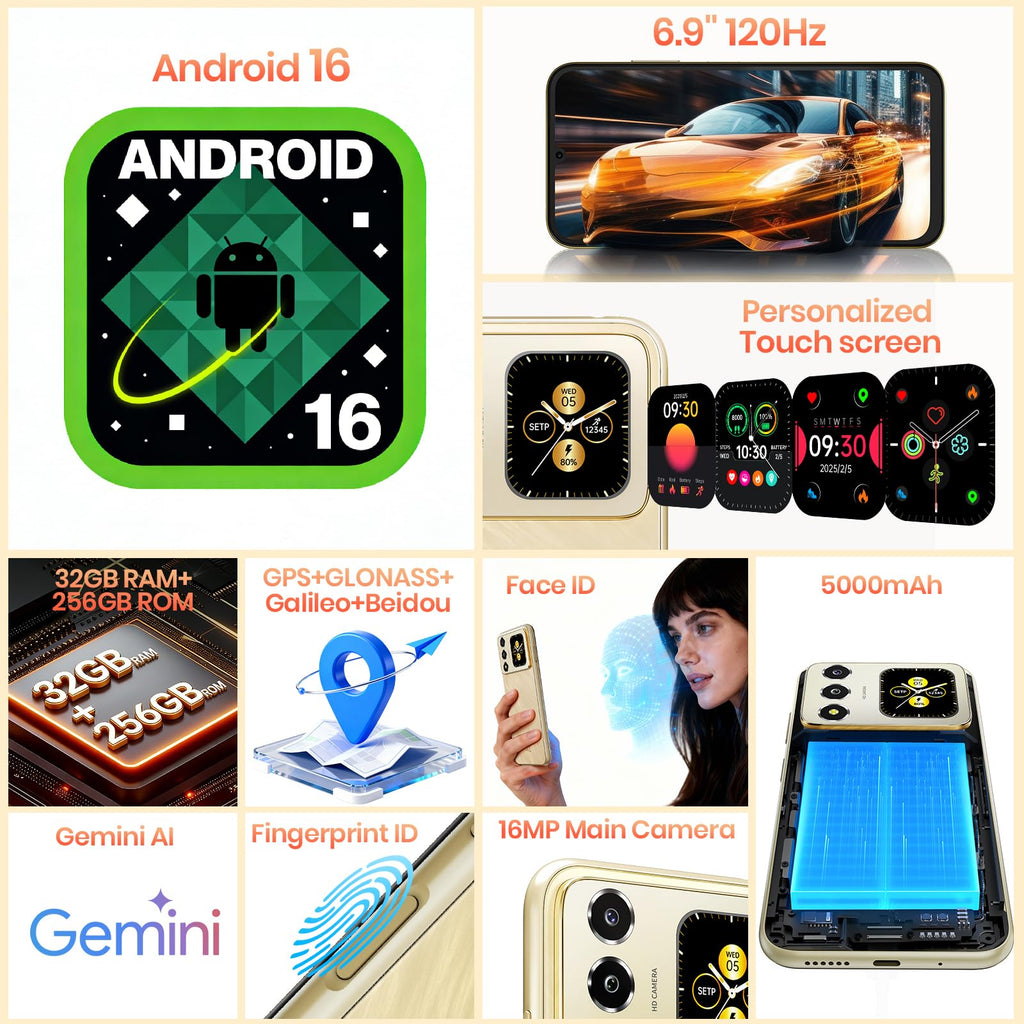 Unlocked 32GB+256GB+2TB Android Smartphone A24640