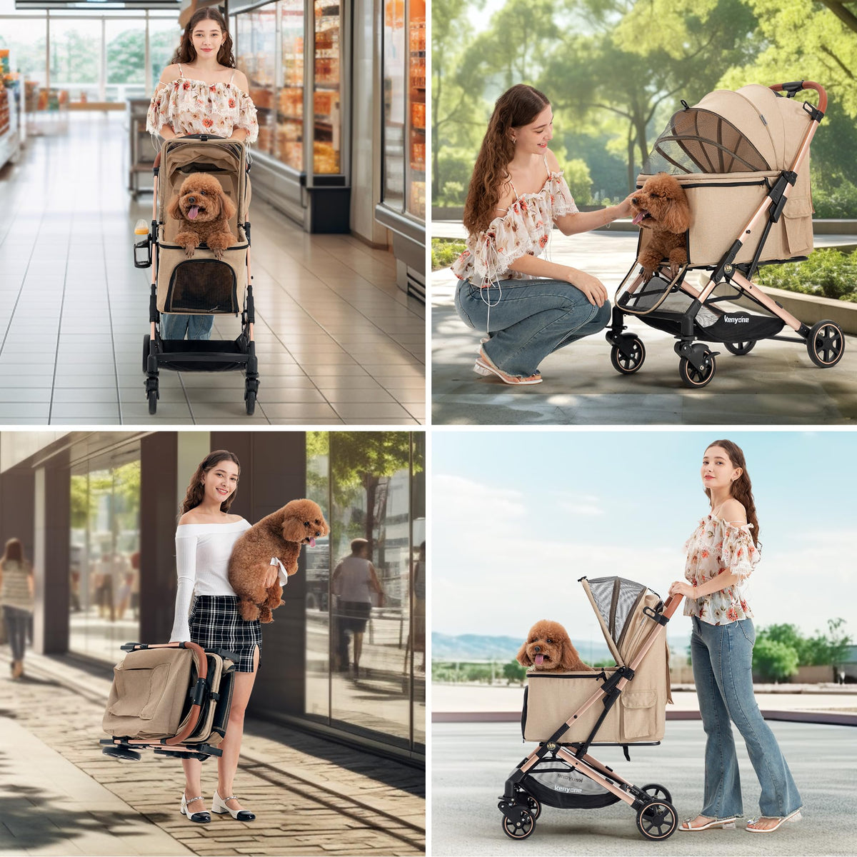 Medium Dog Stroller with Detachable Mesh H5900