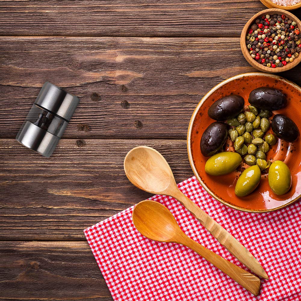 Sea Salt and Pepper Grinder Set Stainless Steel Ceramic 2-Pack P84540
