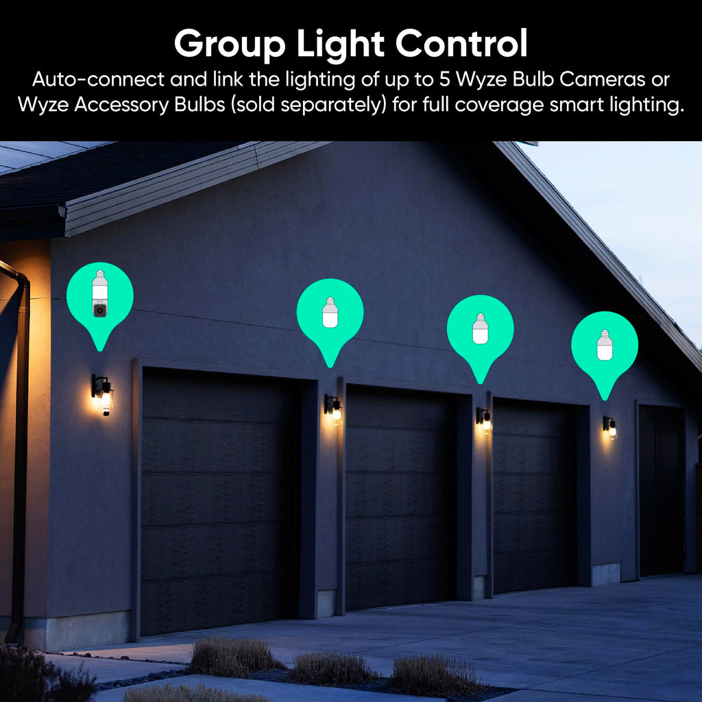 2K HD Smart Light Bulb Security Camera E293608