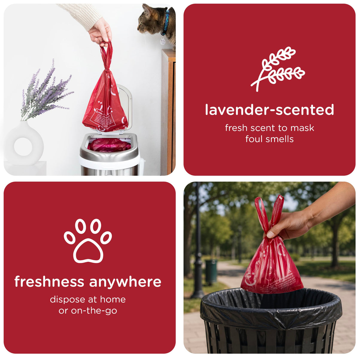 Lavender Scented Pet Waste Sacks 200 Count N93461