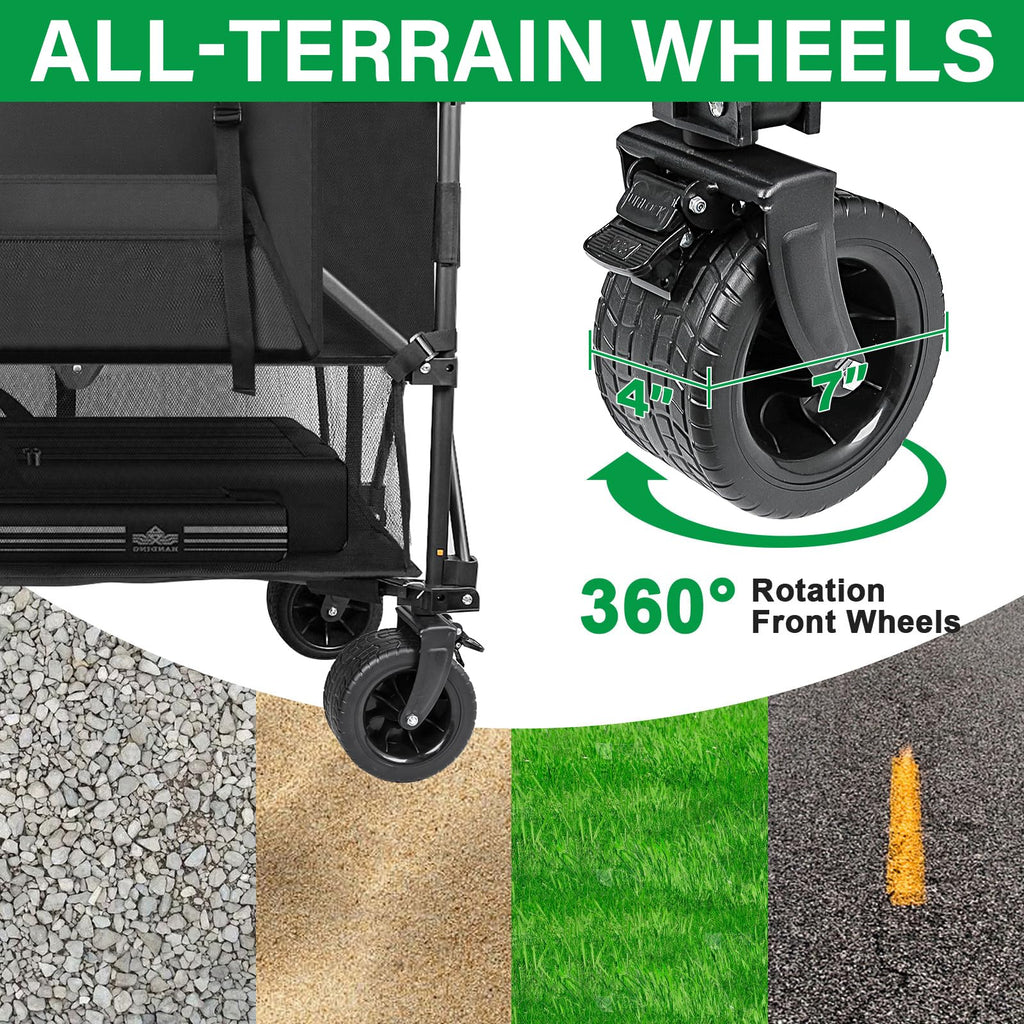 600lb Capacity 400L Collapsible Wagon Y336