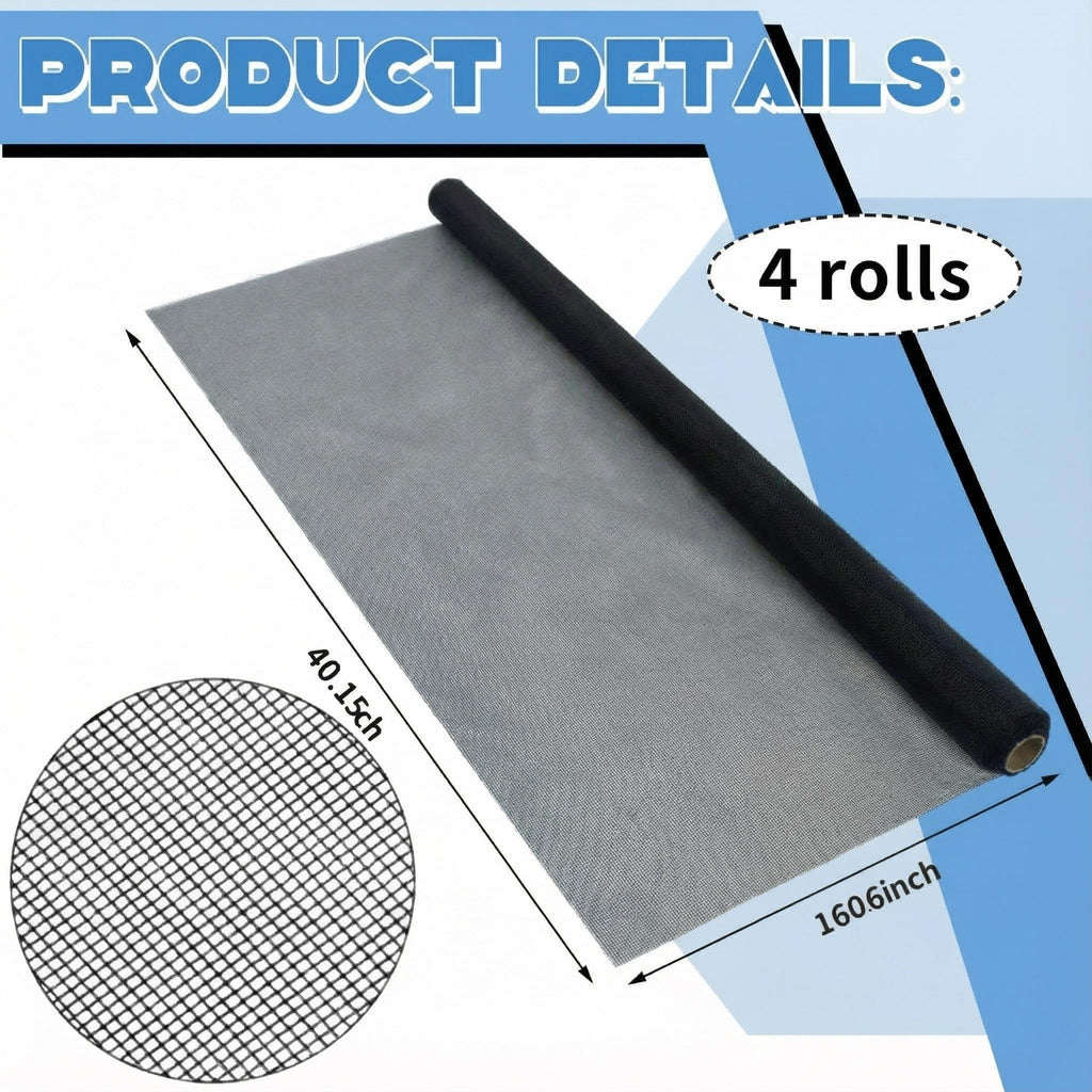 4 Pack Window Screen Kit with Aluminum Frame White 40'' X 40'' C131317