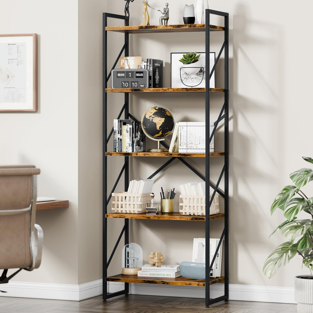 5 Tier Metal Bookshelf B2536