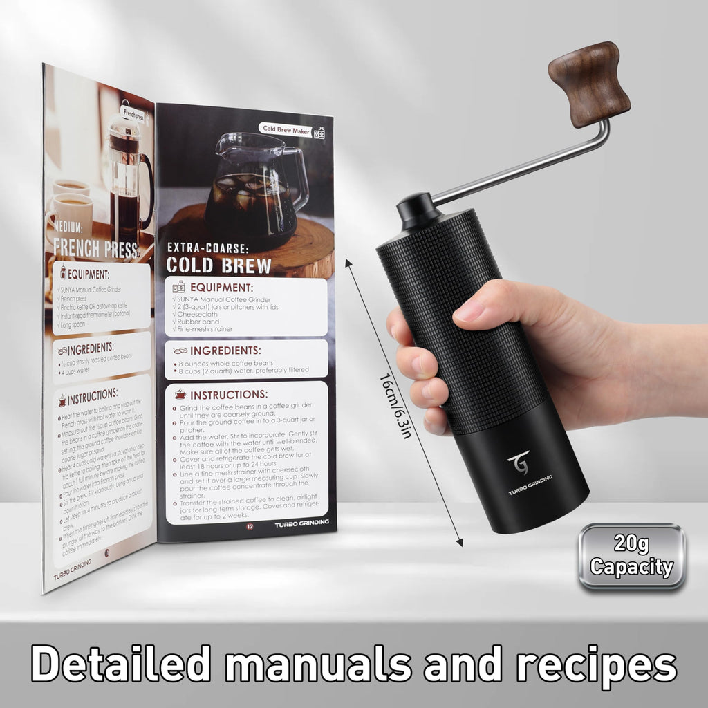 Manual Coffee Grinder with Stainless Steel Conical Burr V81362