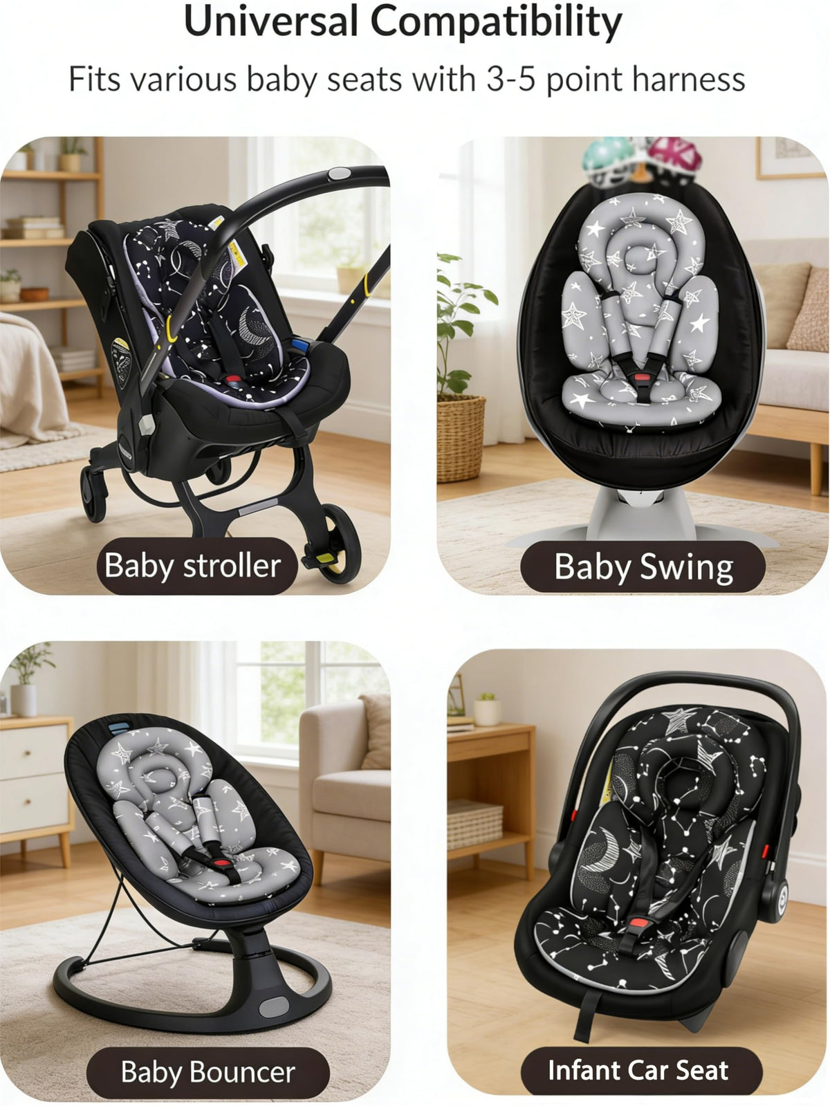 Infant Car Seat Insert with Removable Cushion X6046