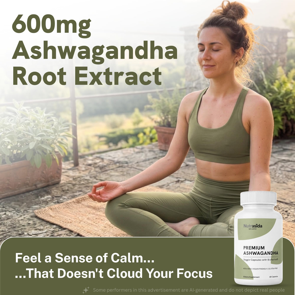 Ashwagandha 600mg Vegan Gluten-Free 60 Count O46643