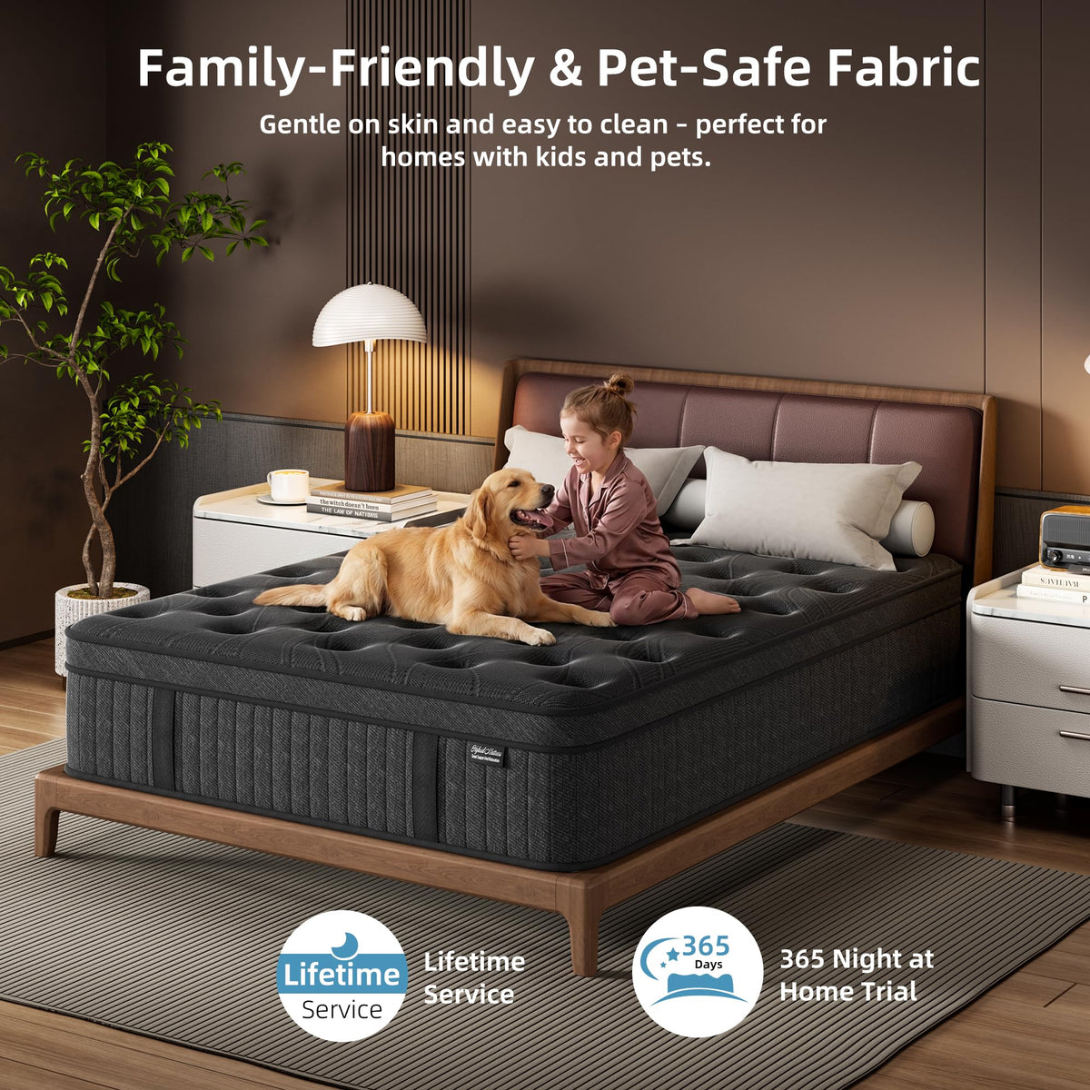 Queen 14 Inch Hybrid Spring Medium Firm Mattress B2932