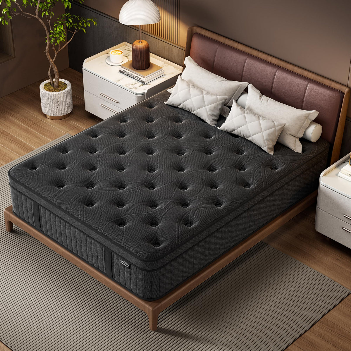 Queen 14 Inch Hybrid Spring Medium Firm Mattress B2932