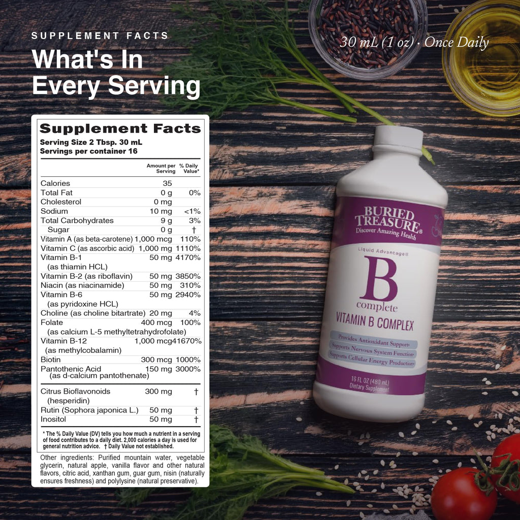 16 Fl oz Liquid Sugar-Free B Complex Vitamins C87834