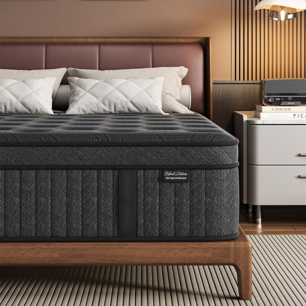 Queen 14 Inch Hybrid Spring Medium Firm Mattress B2932