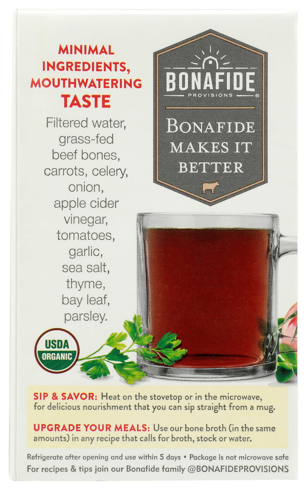 Organic Beef Bone Broth 16.9 Ounce K900955